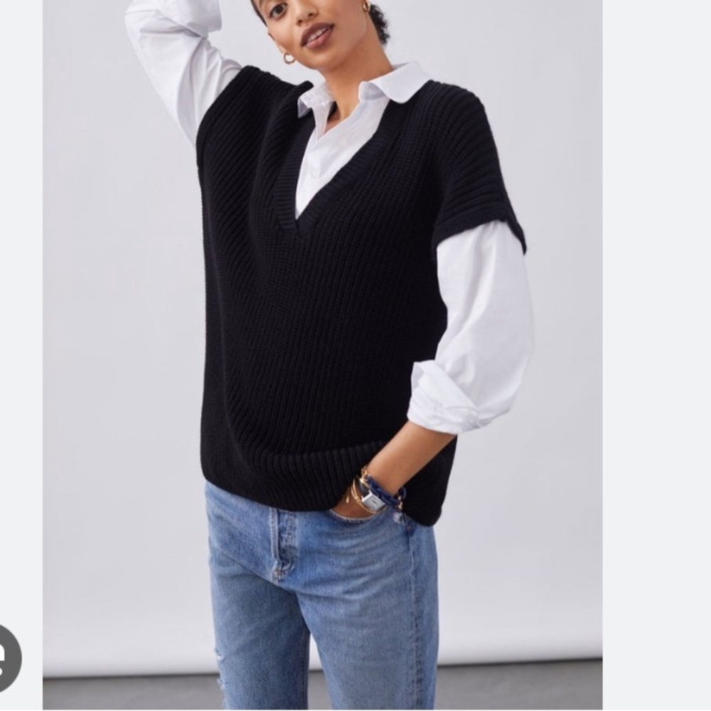 Anthropologie layered V neck pullover sweater